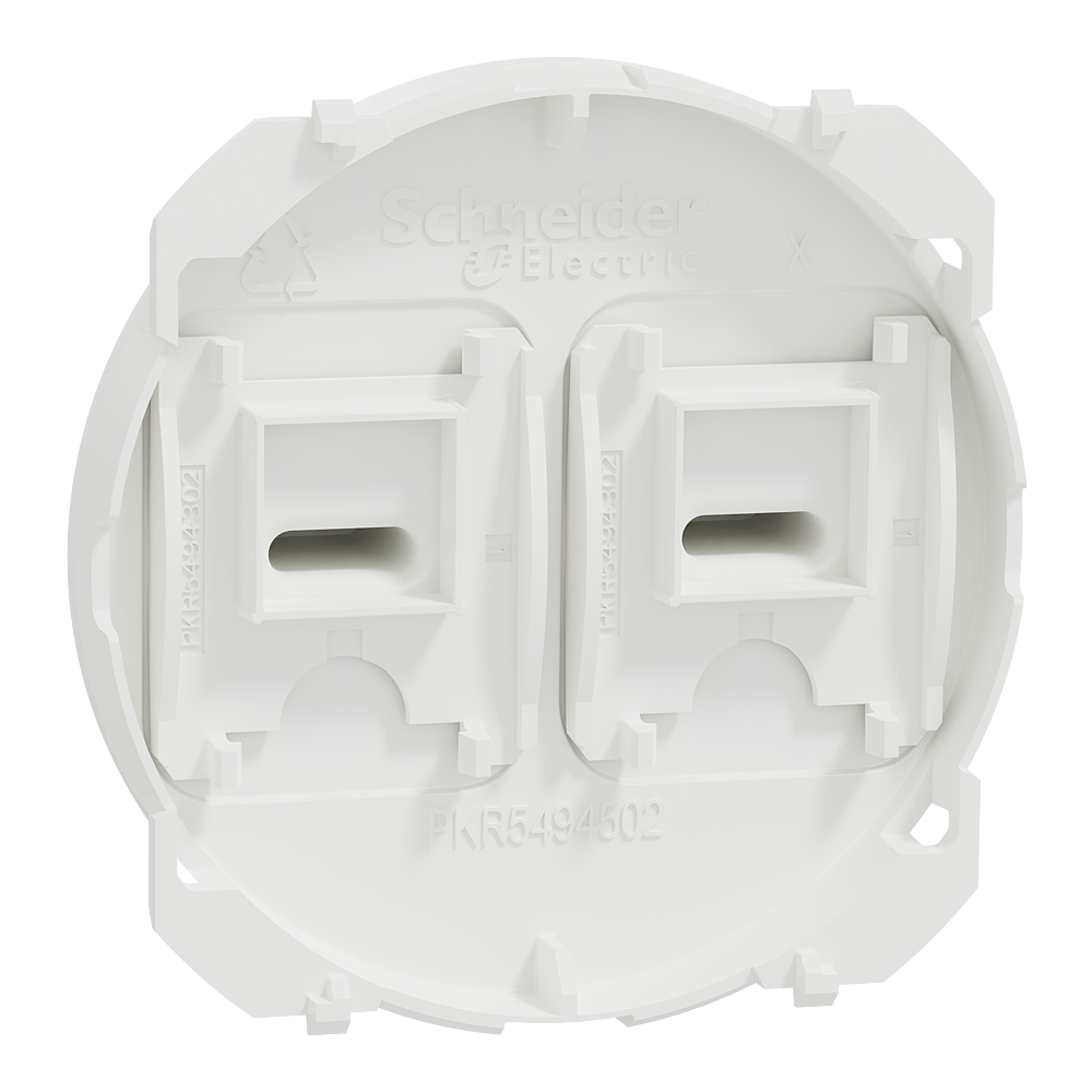 Odace enjo 2xVV ou pous à levier blanc